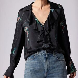 Floral Black Women's Jacket